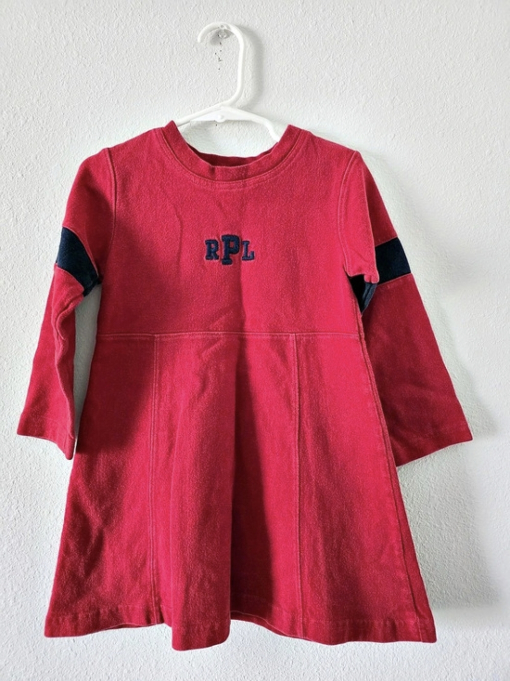 Ralph Lauren Girls Size 4 Burgundy Casual Dress